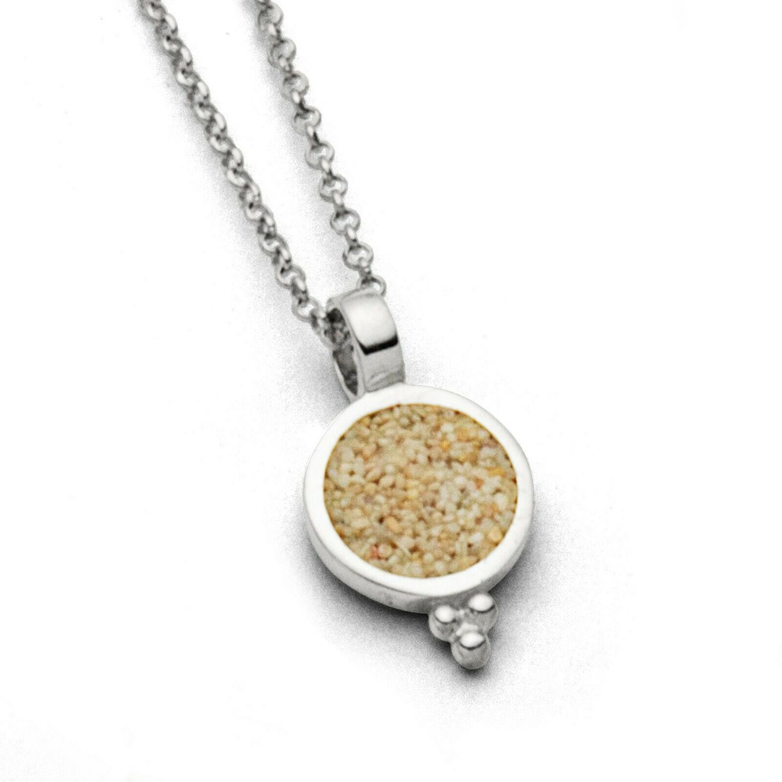 DUR Schmuck Kette DÜNE Strandsand, Silber 925/- rhodiniert ca 42cm (K2508) – Bild 1