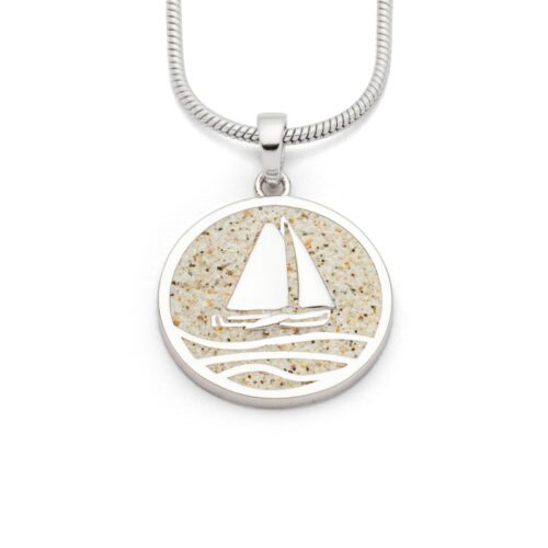 DUR Schmuck Anhänger AHOI Strandsand, Silber 925/- rhodiniert 15mm (P4850)