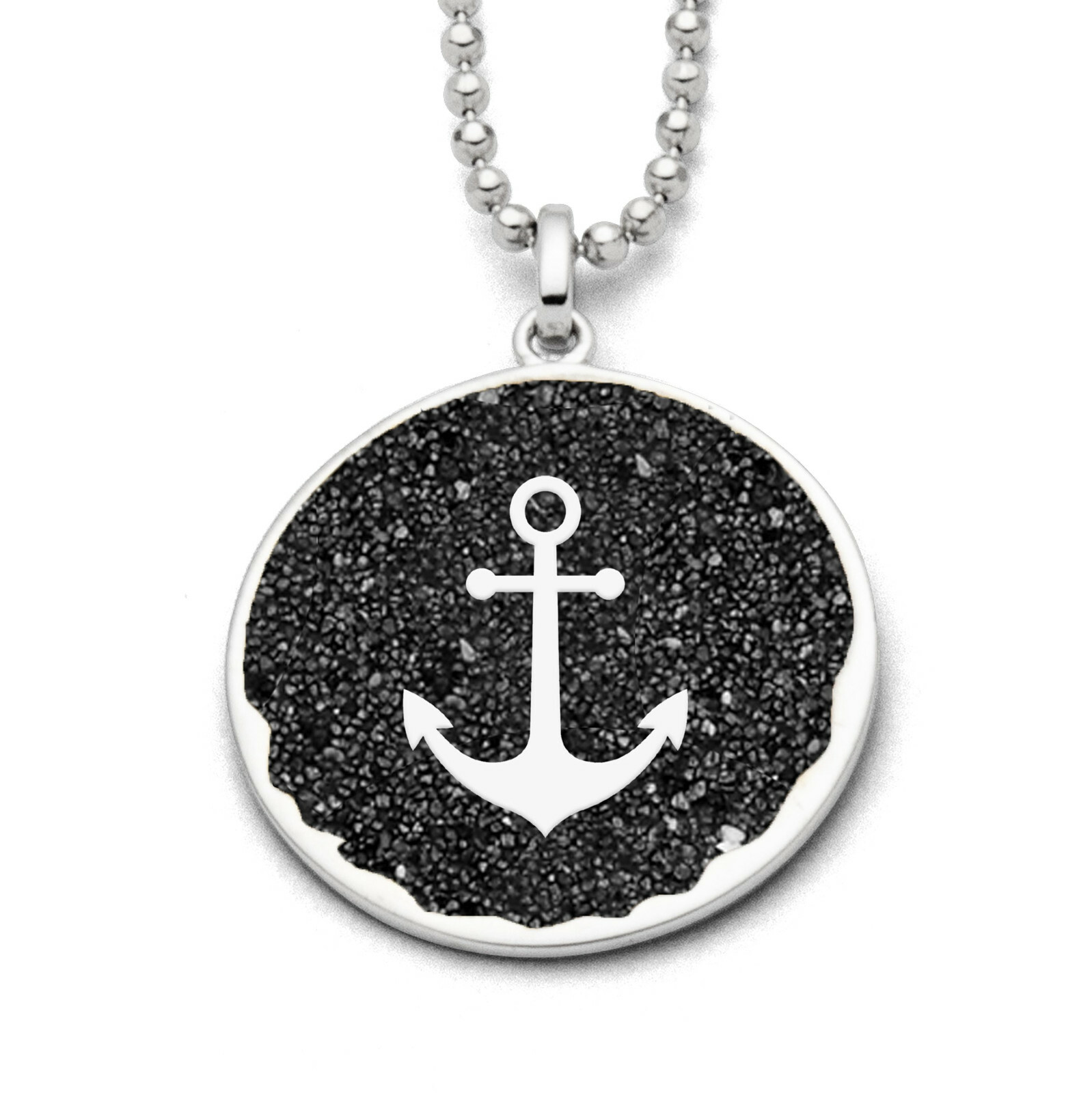 DUR Schmuck Unisex Anhänger HOFFNUNG 2.0 Lavasand Silber 925/-rhodiniert (P3996) – Bild 1