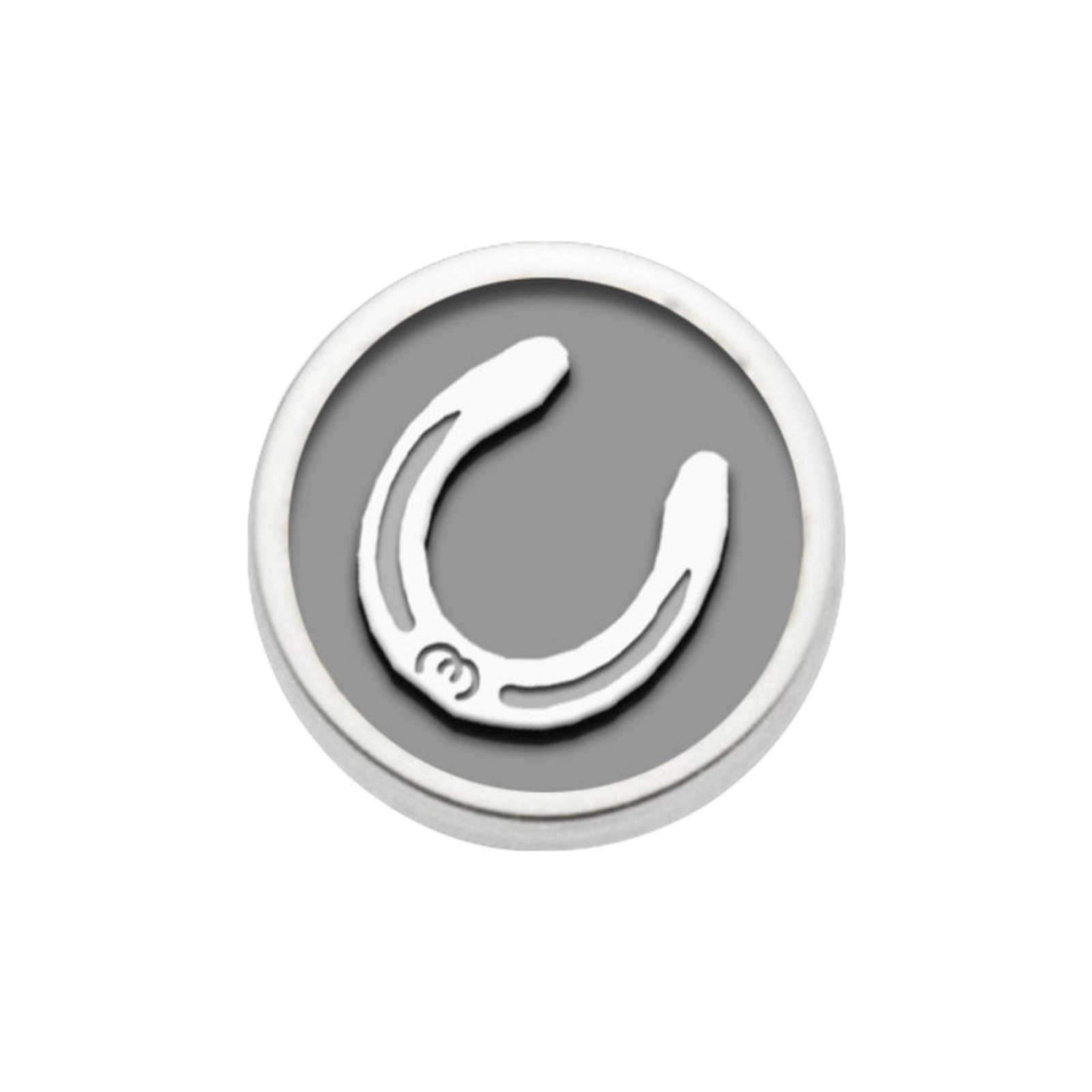 DUR Schmuck Element Pferdeglück HUFEISEN Sandlos, Silber 925/- rhod. (F416) – Bild 1