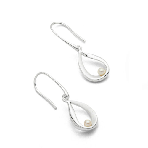 DUR Schmuck Ohrhänger PERLTROPFEN Perlen, Silber 925/- (O5121)