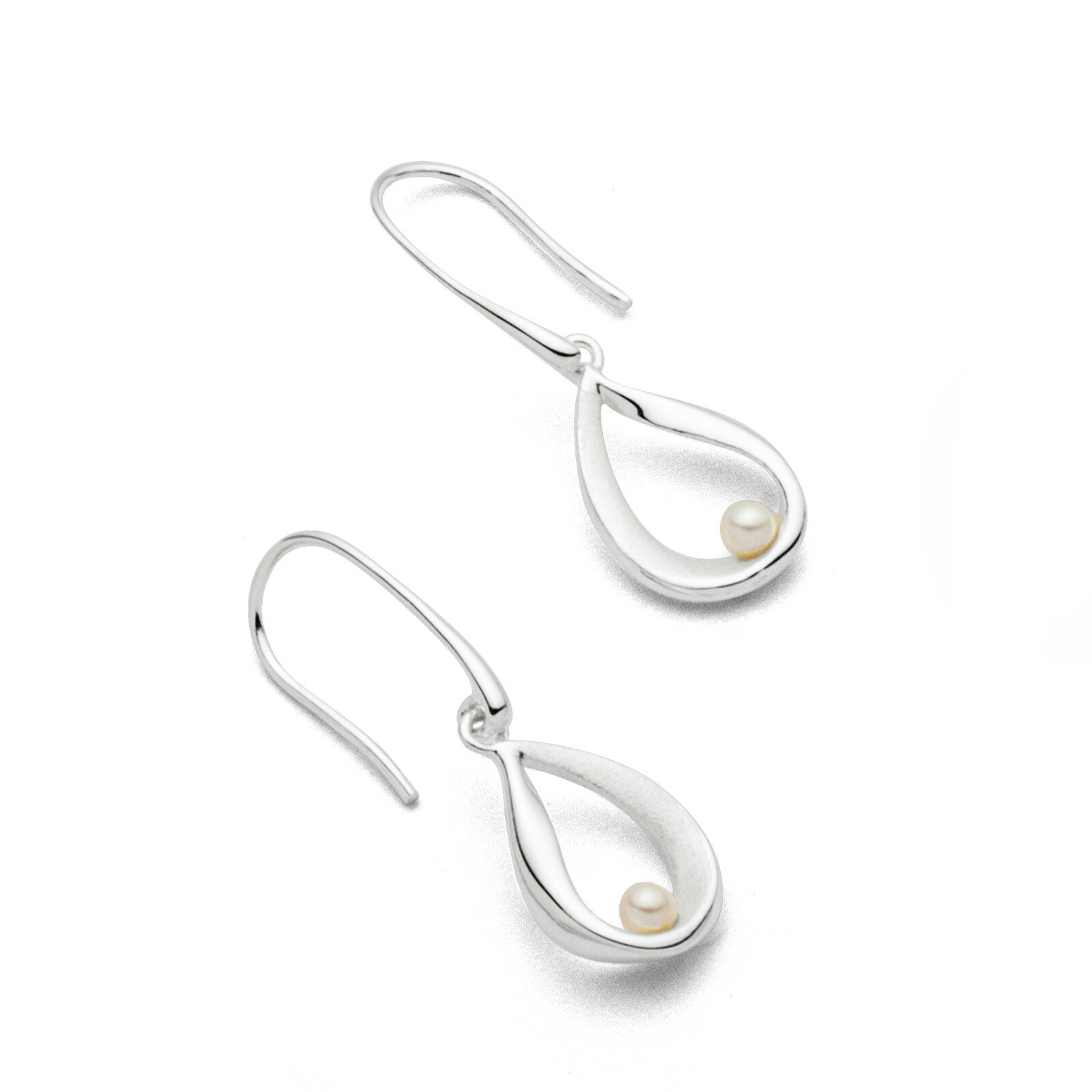 DUR Schmuck Ohrhänger PERLTROPFEN Perlen, Silber 925/- (O5121) – Bild 1