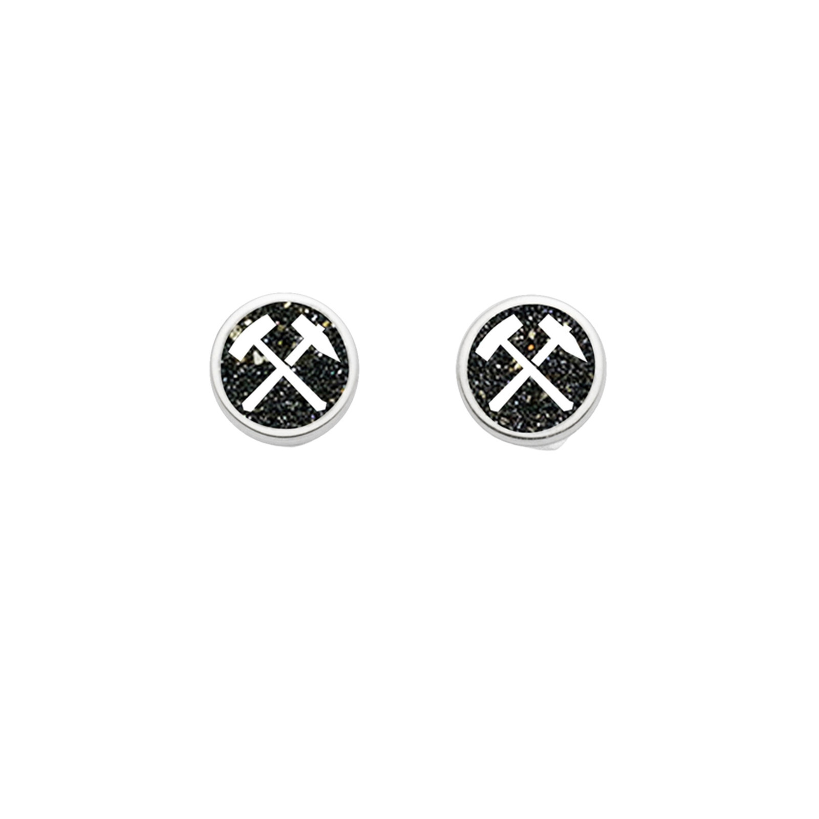DUR Schmuck Ohrstecker SCHLÄGEL & EISEN Lavasand, Silber 925/- (O5115) – Bild 1