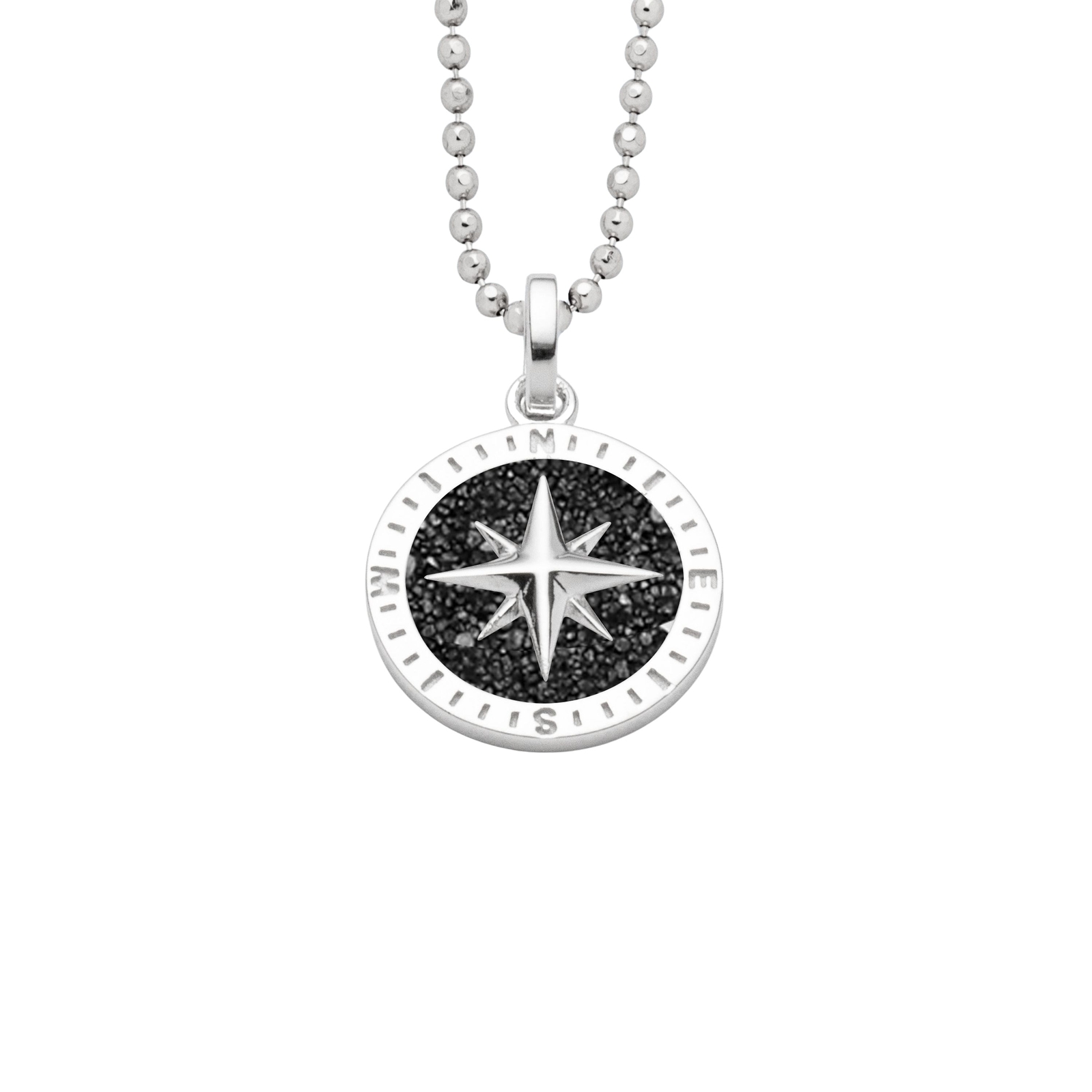 DUR Anhänger KOMPASSROSE 2.0 Lavsand Silber 925/- rhod. 15mm (P4861) – Bild 1