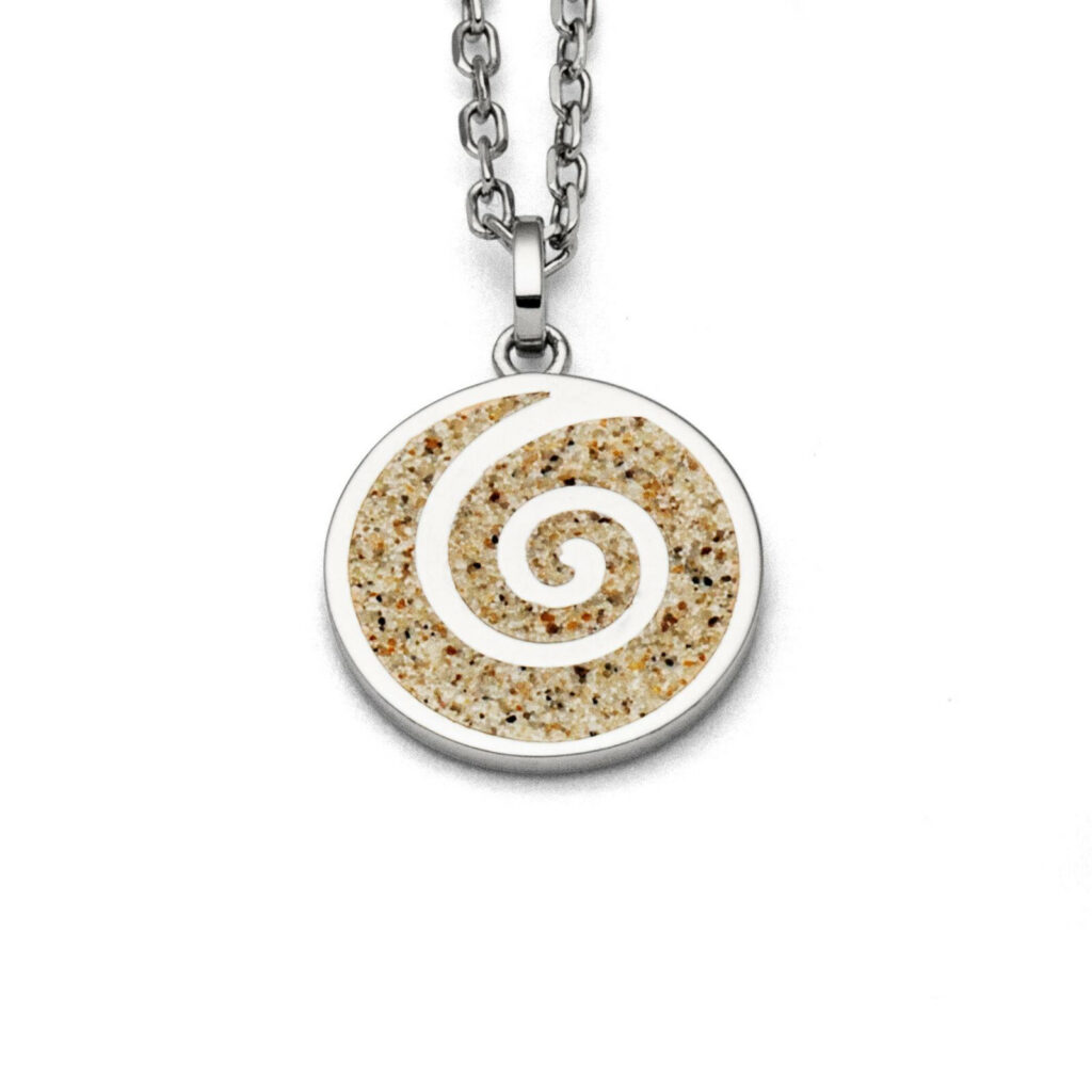 DUR Schmuck Anhänger SANDSPIRALE 2.0 Silber 925/- rhodiniert (P3767)