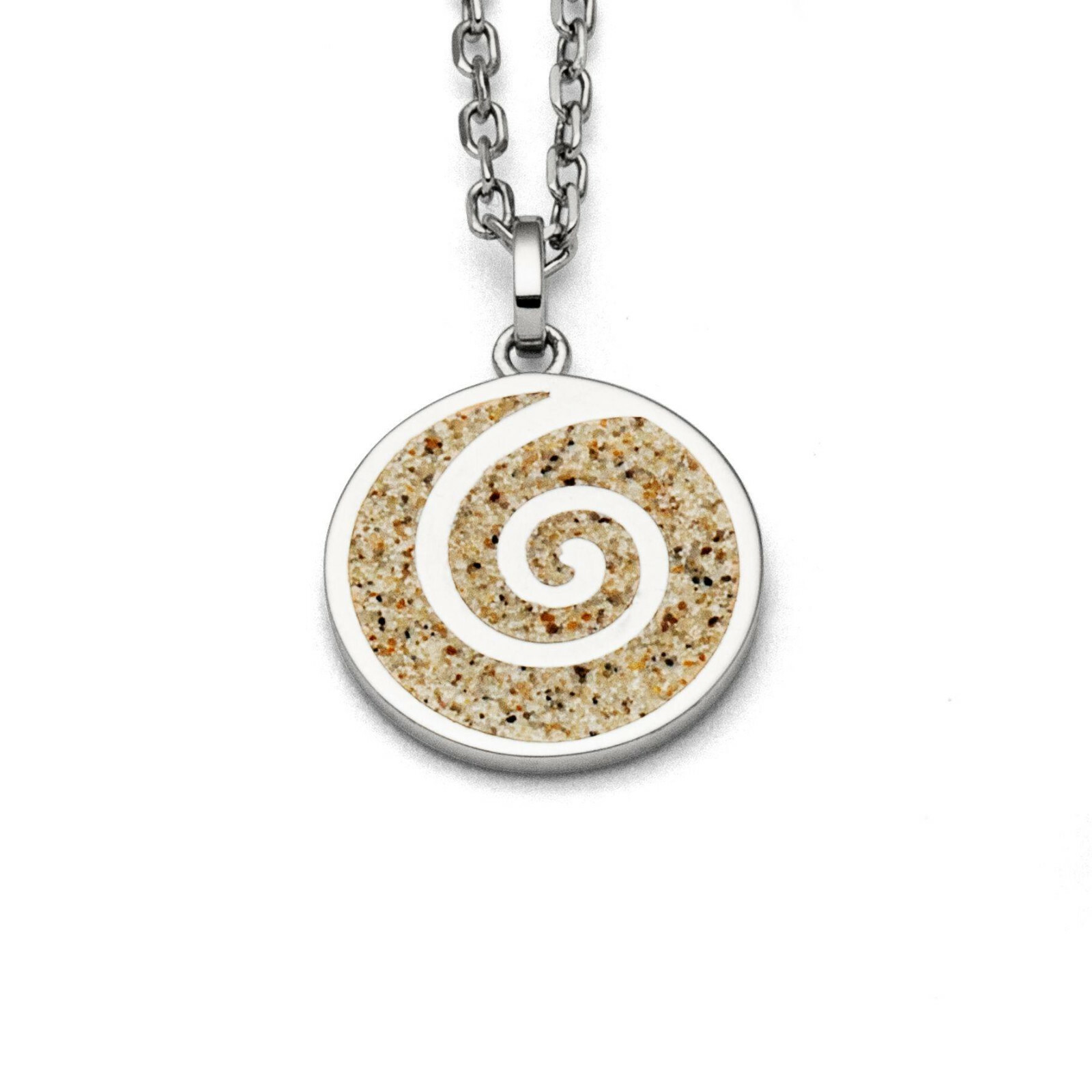 DUR Schmuck Anhänger SANDSPIRALE 2.0 Silber 925/- rhodiniert (P3767) – Bild 1