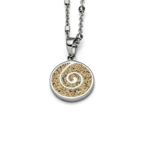 DUR Schmuck Anhänger SANDSPIRALE 2.0 Silber 925/- rhodiniert (P3766)