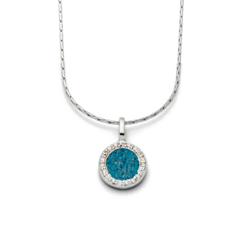 DUR Schmuck Kette WASSERFLIMMERN Steinsand, Zirkonia, Silber 925/- 42cm (K2609)