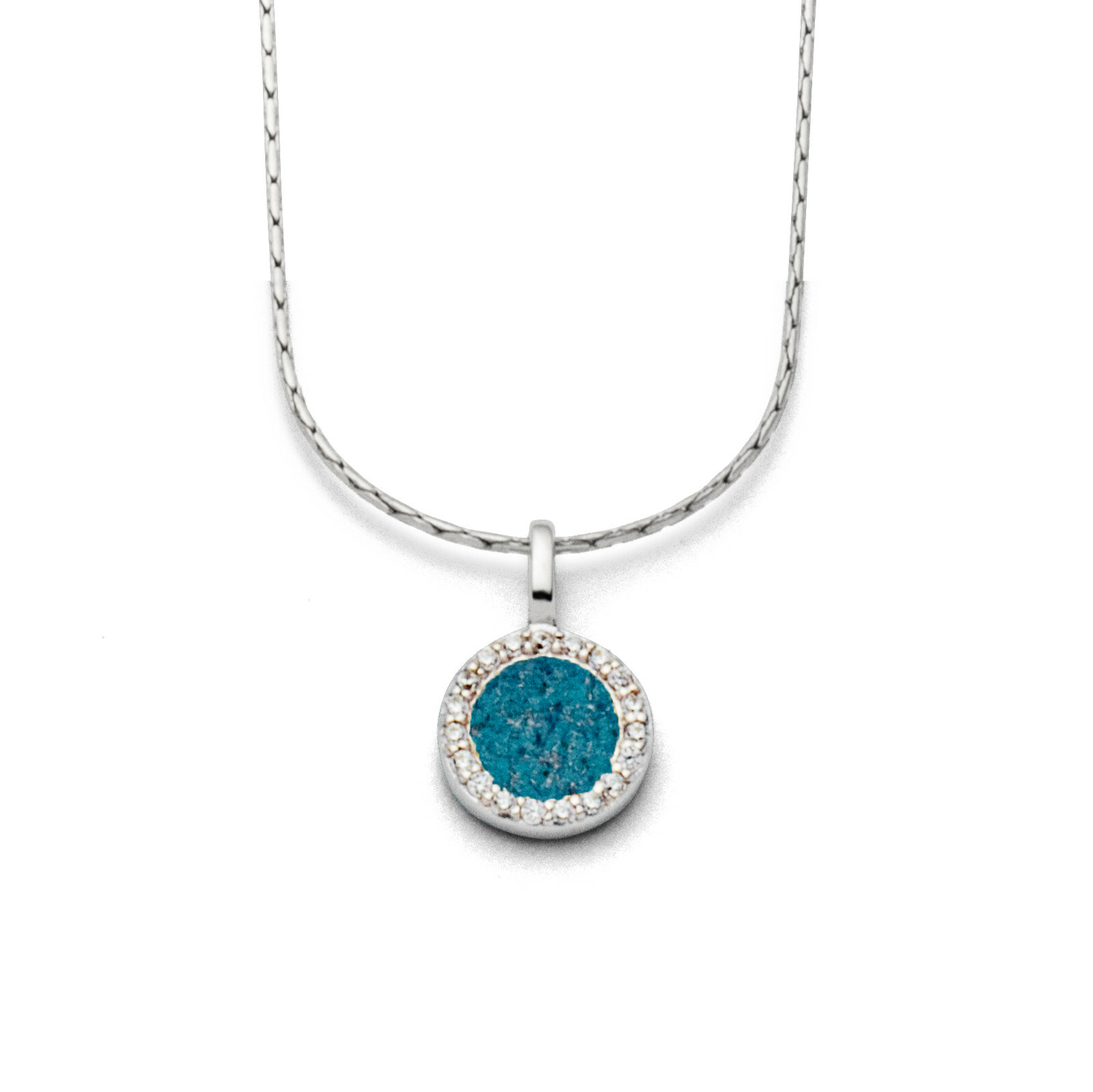 DUR Schmuck Kette WASSERFLIMMERN Steinsand, Zirkonia, Silber 925/- 42cm (K2609) – Bild 1