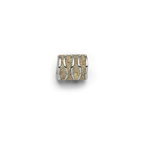 DUR Schmuck Bead SANDWELLE Strandsand, Silber 925/- rhodiniert (P3844)