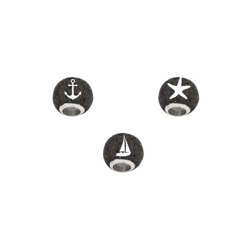 DUR Schmuck Bead WECHSELPERLE 2.0 Lavasand Silber 925/- rhodiniert (P4498)