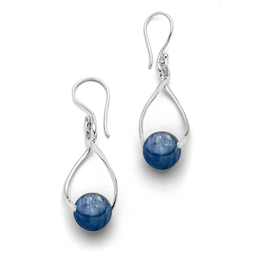 DUR Schmuck Ohrhänger SWINGING Kyanit, Silber 925/- (O5361) handgefertigt