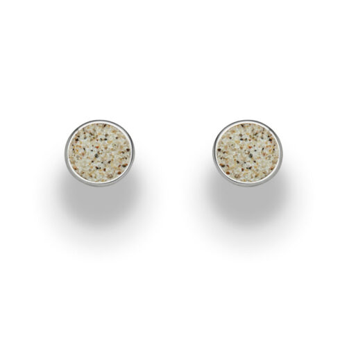 DUR Schmuck Ohrstecker SANDSCHALE 2.0 Strandsand, Silber 925/- rhod. (O5240)