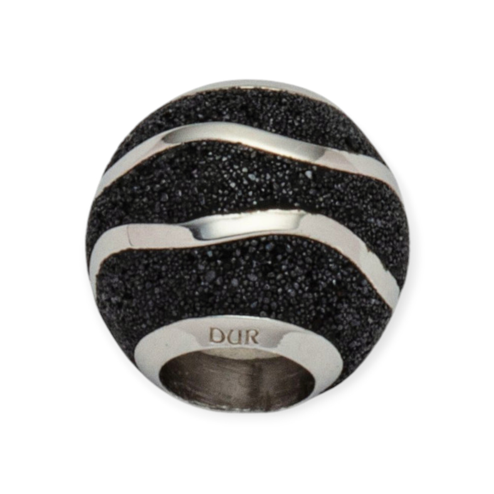 DUR Schmuck Bead WELLE Lavasand, Silber 925/- rhodiniert (P3827) – Bild 1