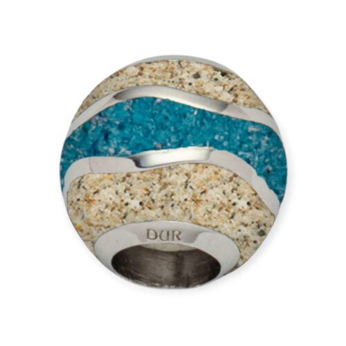DUR Schmuck Bead WELLE Strandsand, Steinsand, Silber 925/- rhodiniert (P3824)