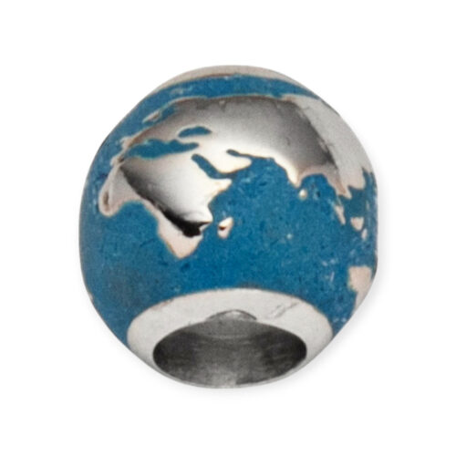 DUR Schmuck Bead Weltkugel blau Silber 925/- rhodiniert (P3820) Wechselperle