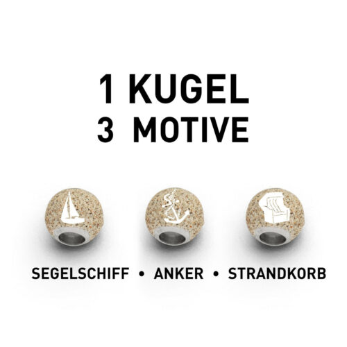 DUR Schmuck Bead OSTSEE Silber 925/- rhodiniert (P3597) Wechselperle