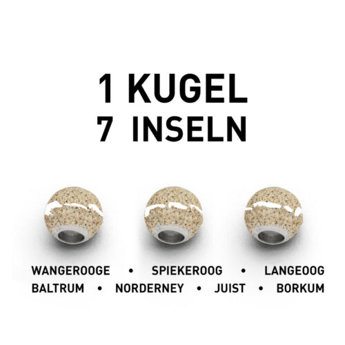 DUR Schmuck Bead NORDSEE Silber 925/- rhodiniert (P3613) Wechselperle