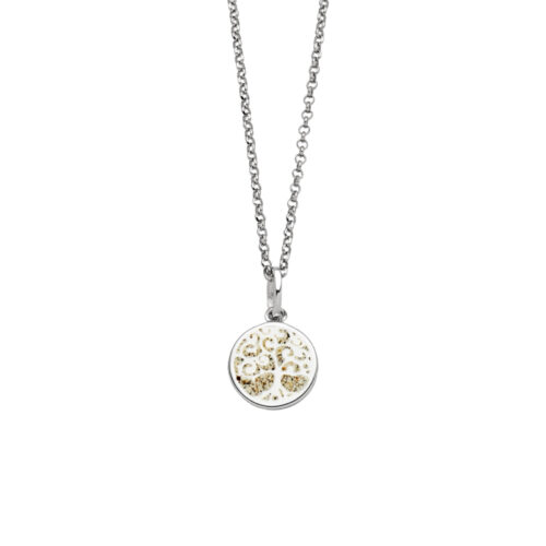 DUR Schmuck Kette BAUM DES LEBENS 2.0 Strandsand Silber 925/- rhod. 42cm (K2751)