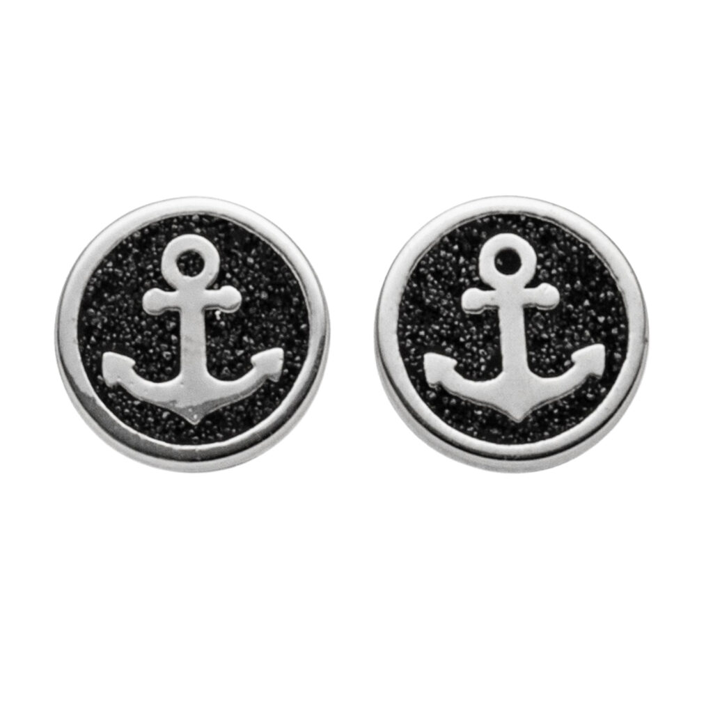 DUR Schmuck Ohrstecker Hoffnung 2.0 Lavasand, Silber 925/- rhodiniert (O5319)