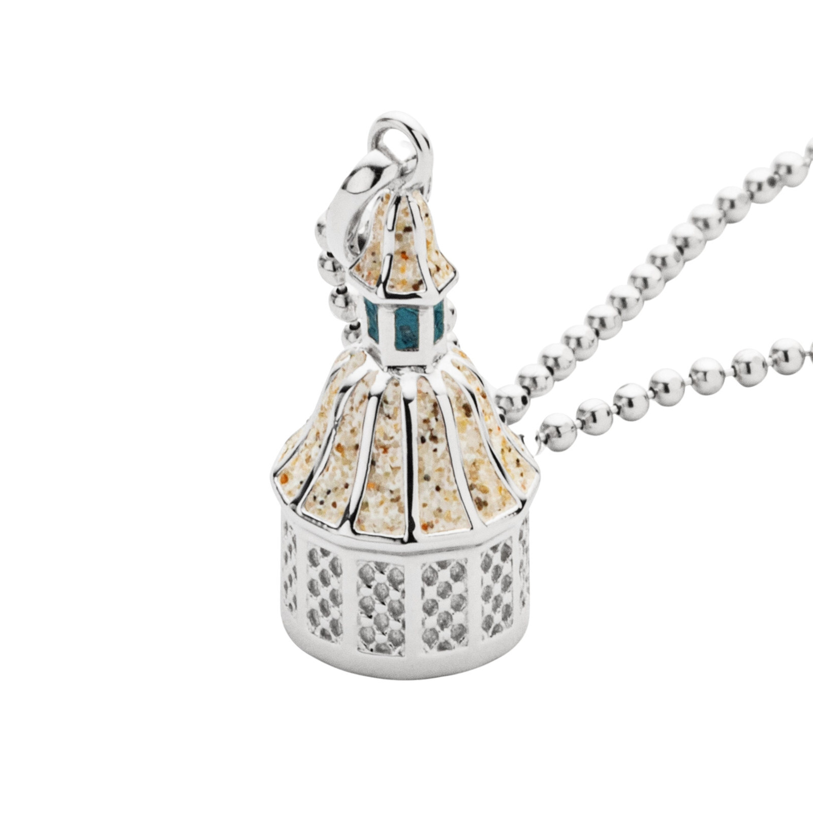 DUR Schmuck Anhänger WISMAR Strandsand, Steinsand, Silber 925/- rhod. (P4251) – Bild 1