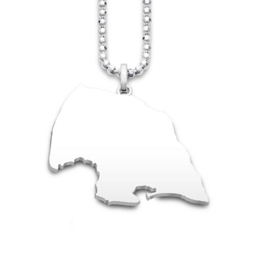 DUR Schmuck Unisex Anhänger Insel FEHMARN Silber 925/- rhodiniert (P3746)