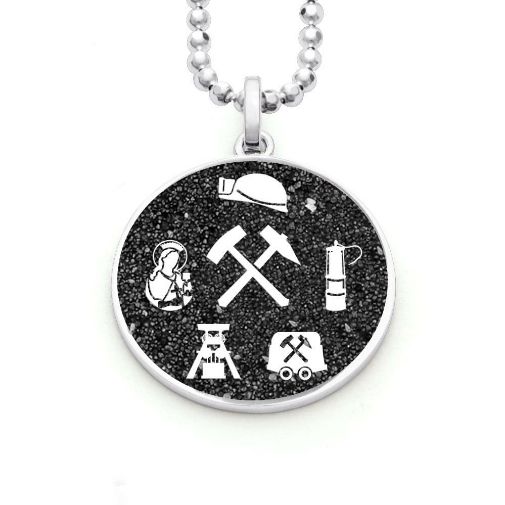 DUR Schmuck Anhänger GLÜCK AUF Lavasand, Silber 925/-( P3397 ) – Bild 1