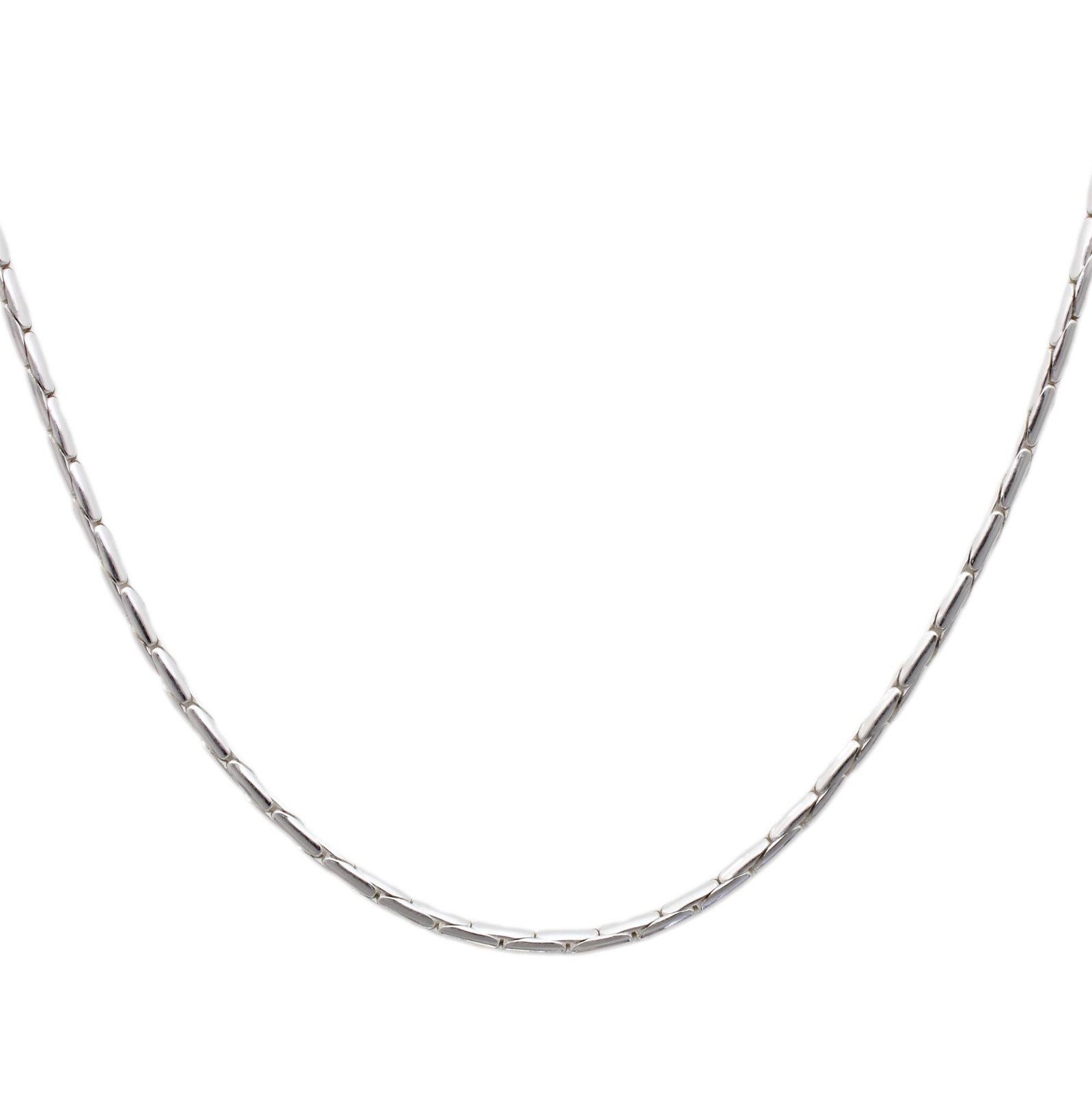 DUR Schmuck Haferkornkette mittel Silber 925/- rhodiniert 45cm (K2525) – Bild 1