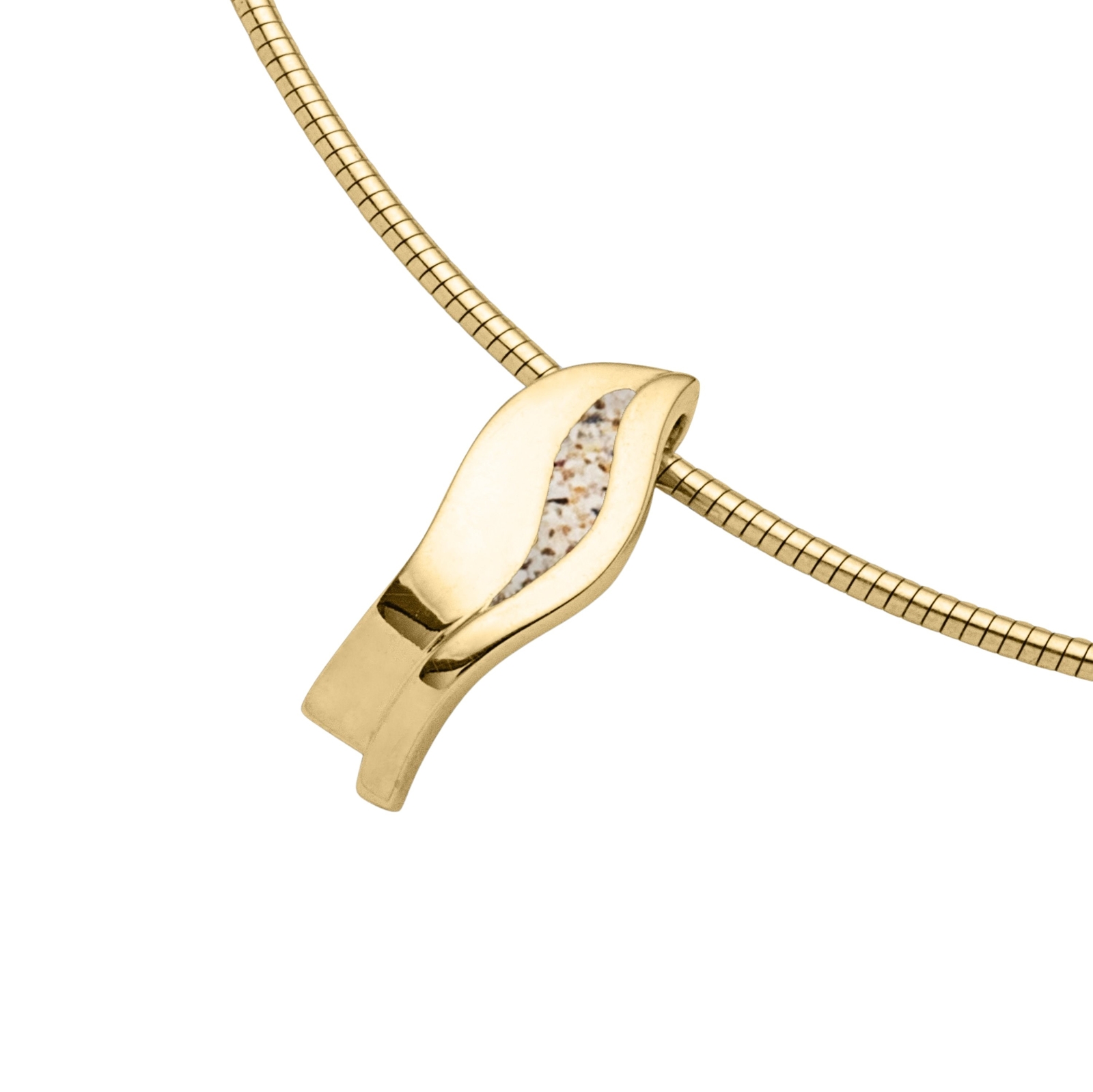 DUR Schmuck Kette SILBERSCHWEIF Strandsand, Silber 925/- vergoldet 42cm (K2934) – Bild 1