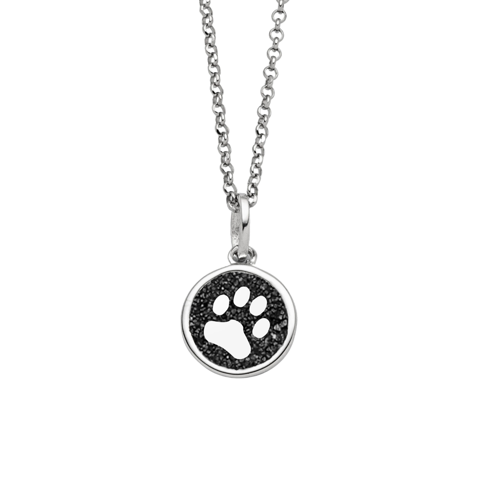 DUR Schmuck Kette LUCKY DOG Lavasand, Silber 925/- rhodiniert 45cm (K3012) – Bild 1