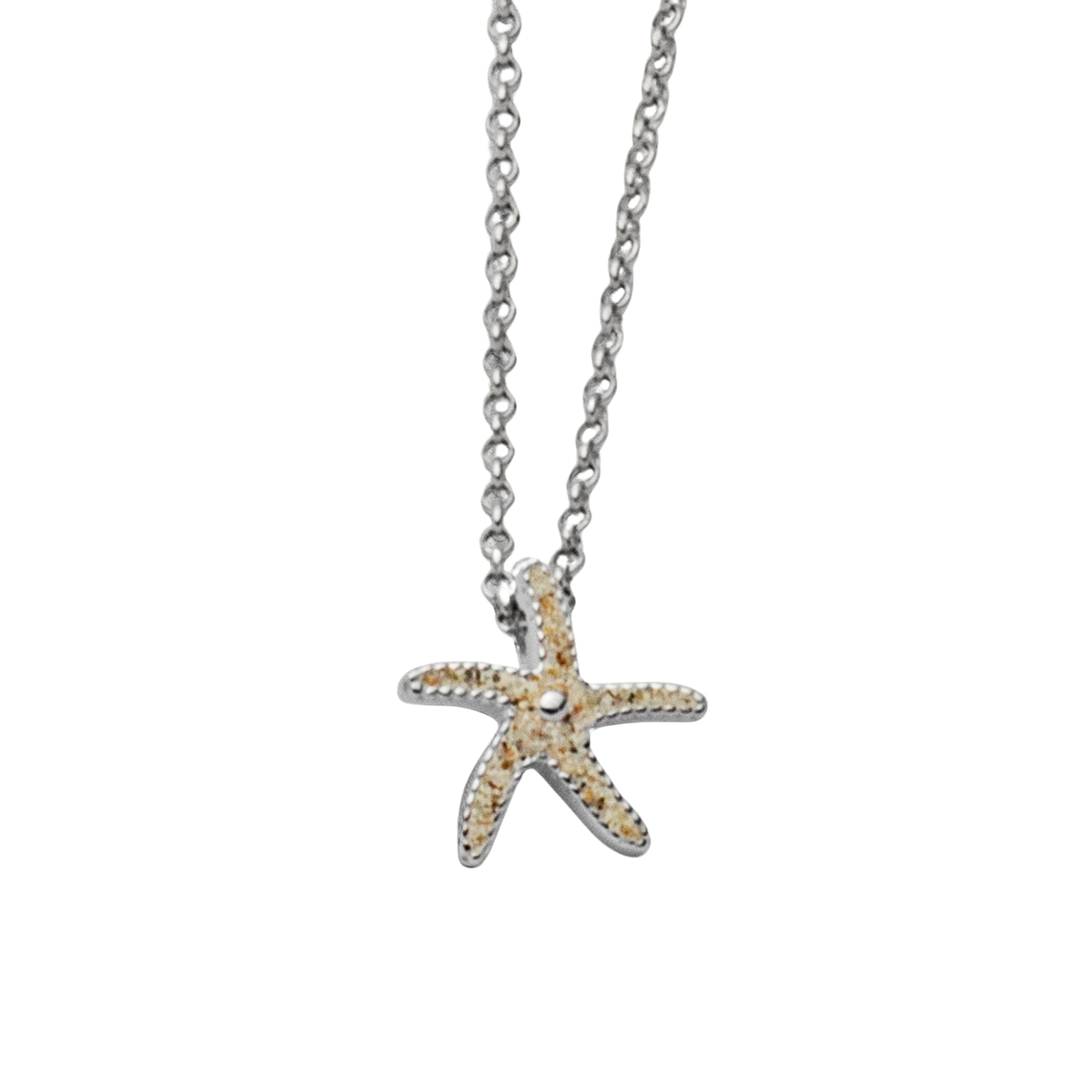 DUR Kette SEESTERN II Strandsand Zirkonia Silber 925/- rhodiniert 45cm (K2960) – Bild 1