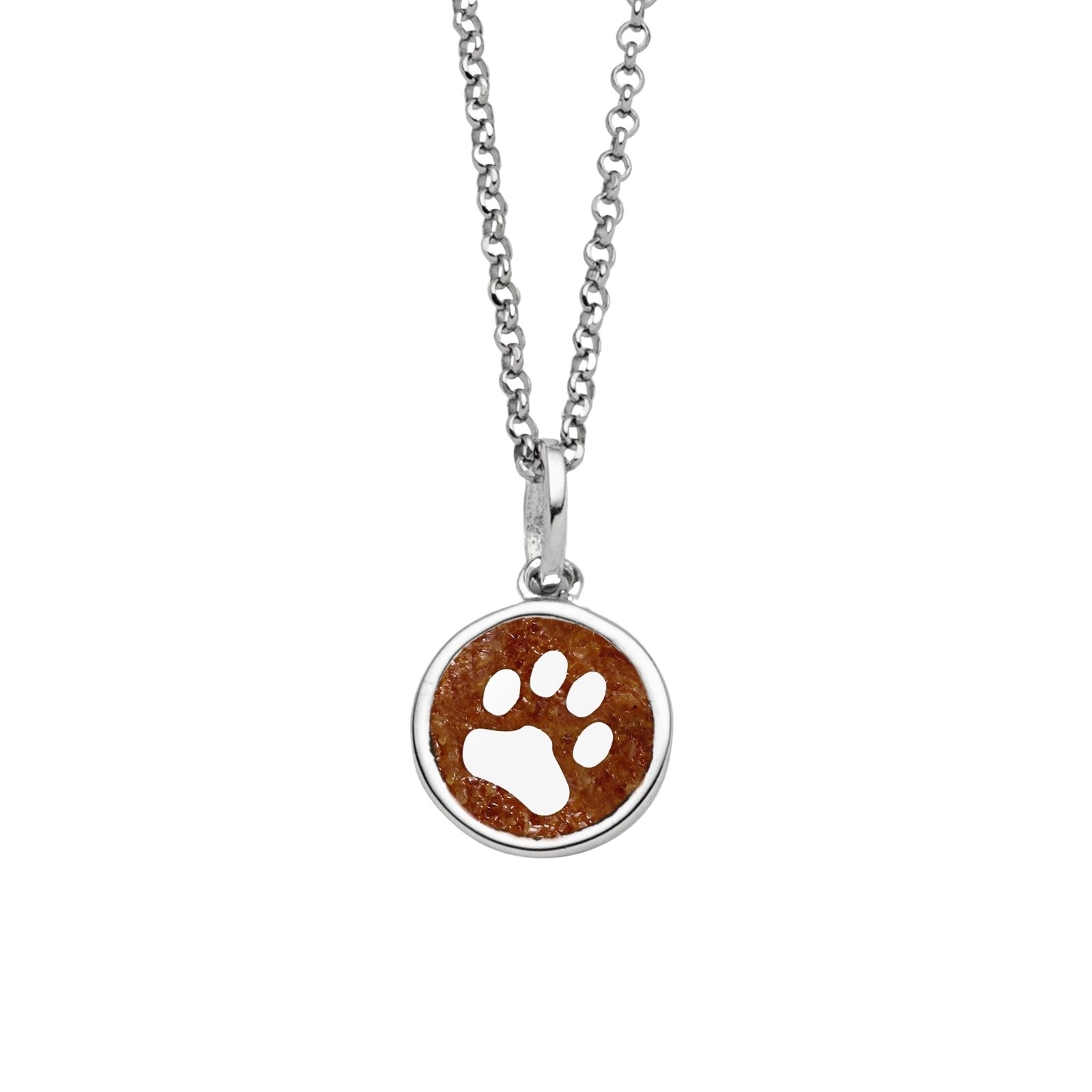 DUR Schmuck Kette LUCKY DOG Bernsteinsand, Silber 925/- rhodiniert 45cm (K3013) – Bild 1