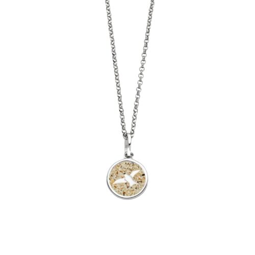 DUR Schmuck Kette FREIHEIT 2.0 Strandsand Silber 925/- rhodiniert 45cm (K2969)