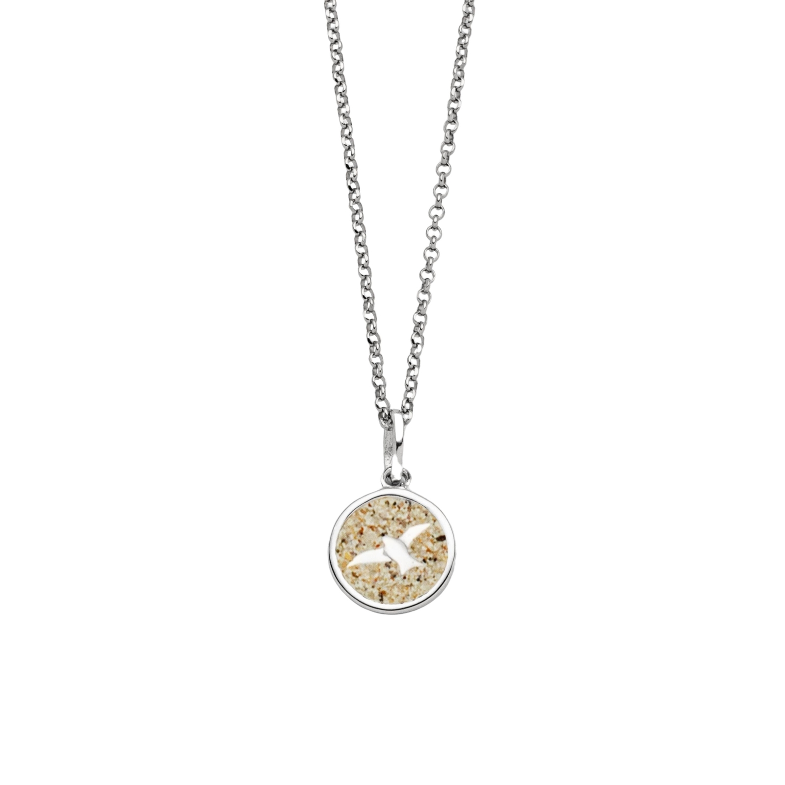 DUR Schmuck Kette FREIHEIT 2.0 Strandsand Silber 925/- rhodiniert 45cm (K2969) – Bild 1