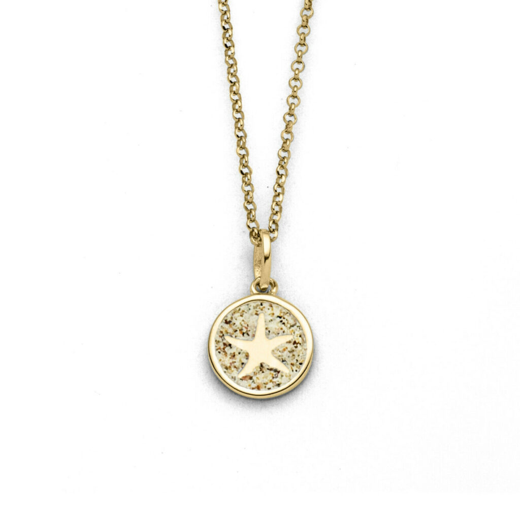 DUR Schmuck Kette TRAUM 2.0 Strandsand, Silber 925/- vergoldet 45cm (K2941)