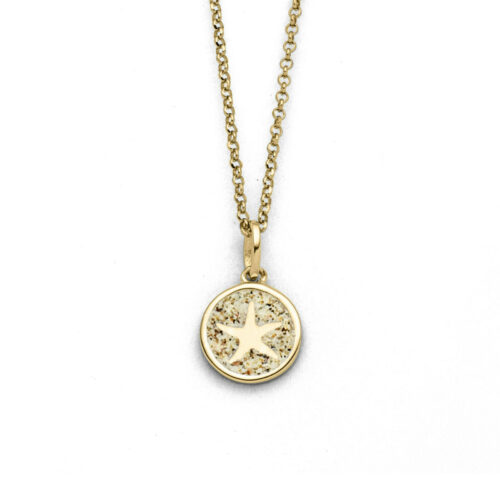 DUR Schmuck Kette TRAUM 2.0 Strandsand, Silber 925/- vergoldet 45cm (K2941)