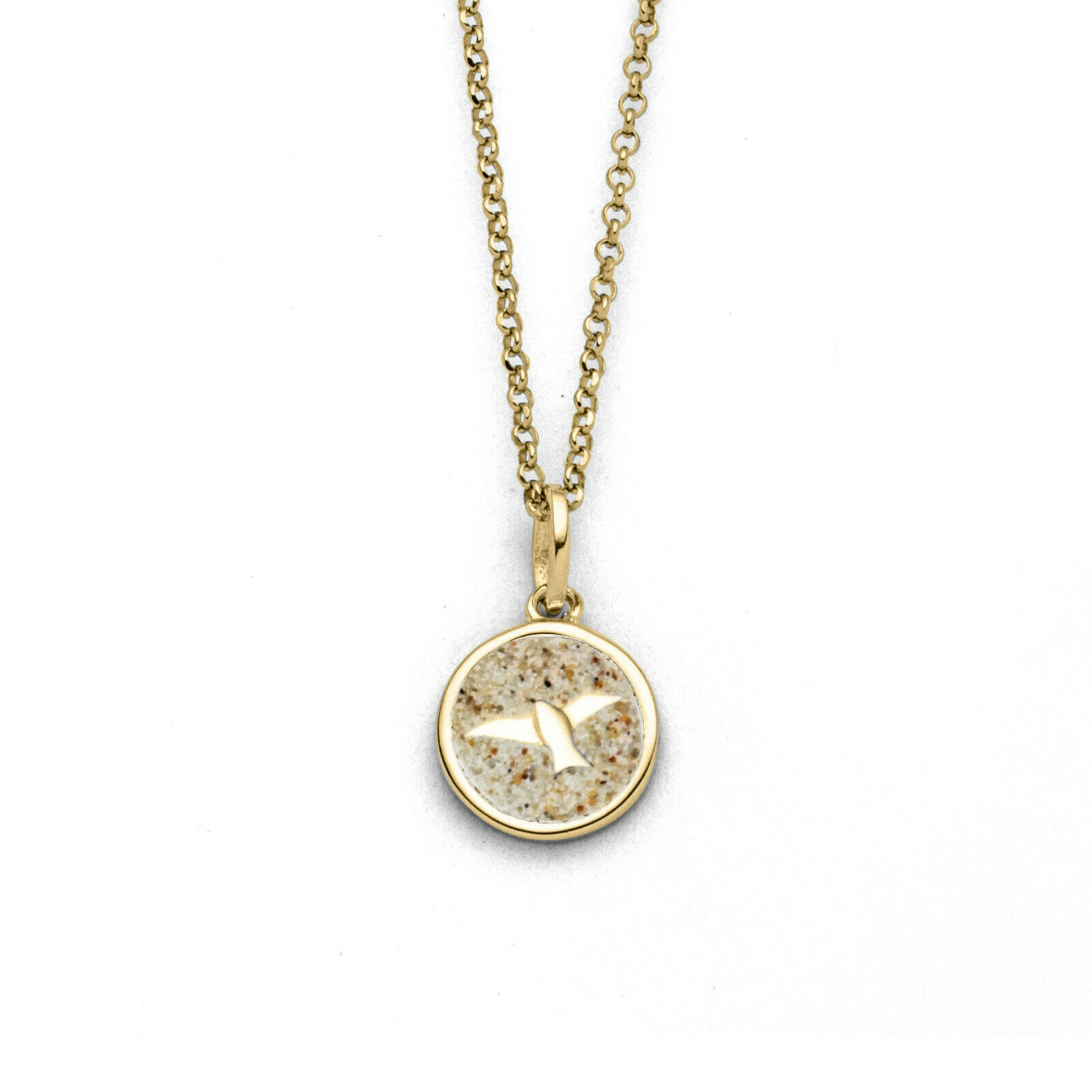 DUR Schmuck Kette FREIHEIT 2.0 Strandsand, Silber 925/- vergoldet 45cm (K2942) – Bild 1