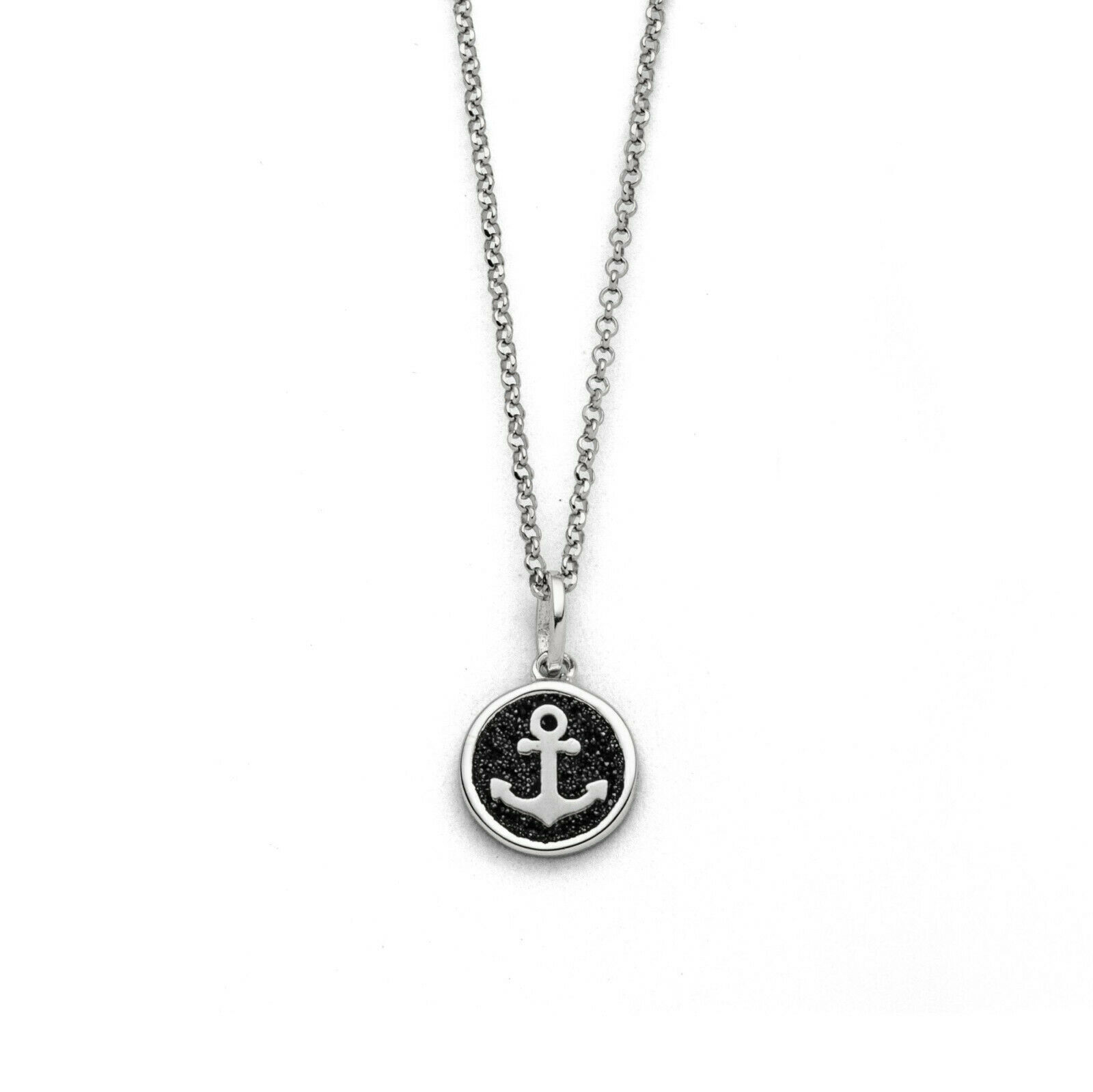 DUR Schmuck Kette HOFFNUNG 2.0 Lavasand, Silber 925/- rhodiniert 45cm (K2974) – Bild 1