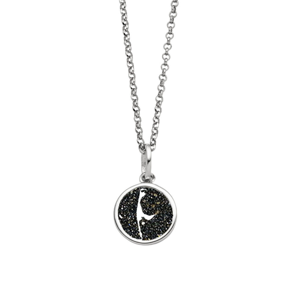 DUR Schmuck Kette SYLT Lavasand Silber 925/- rhodiniert , 42cm (K2743)