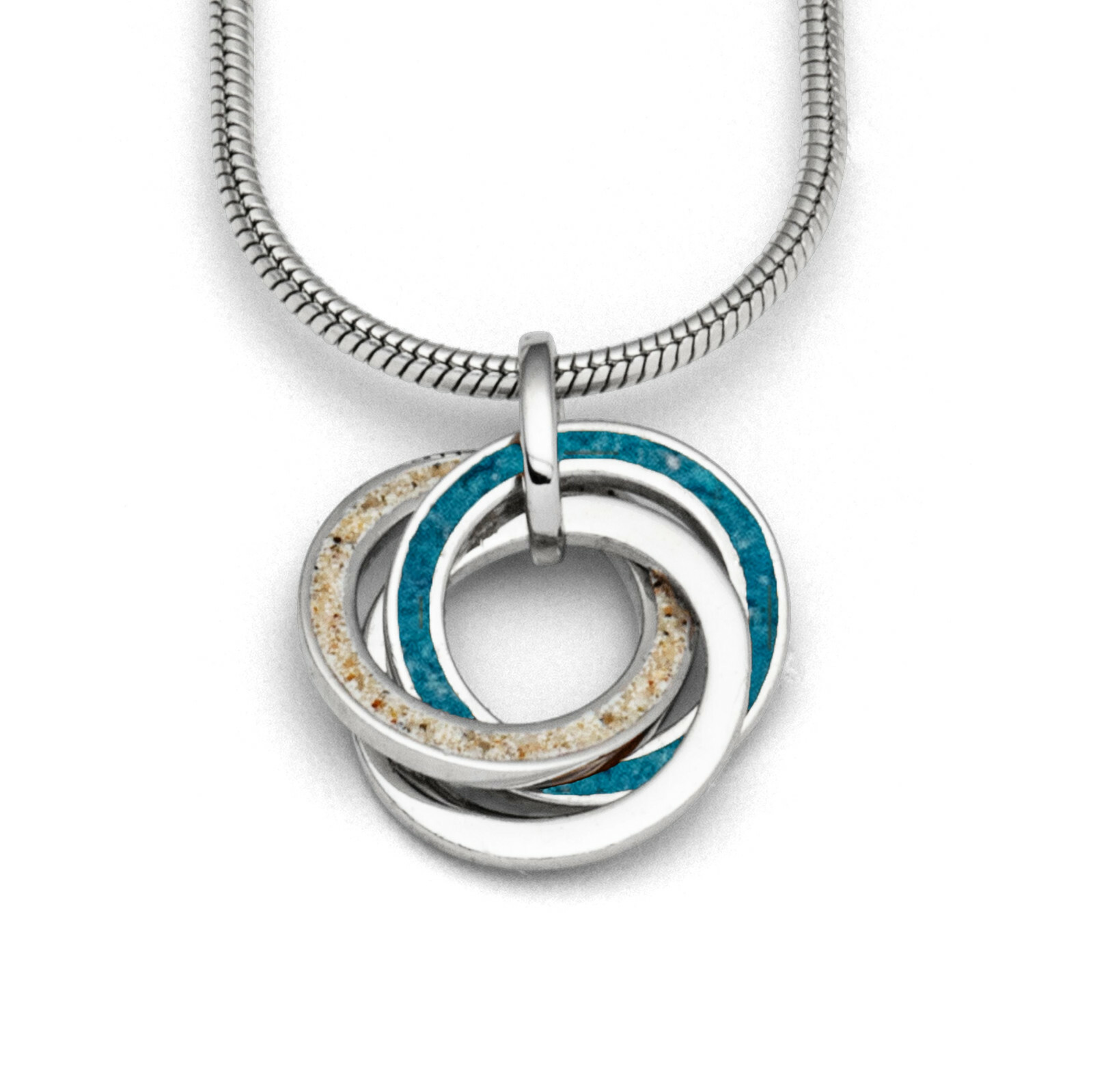 DUR Schmuck Anhänger MARINA 2.0 blauer Steinsand,Strandsand,Silber 925/- (P3899) – Bild 1