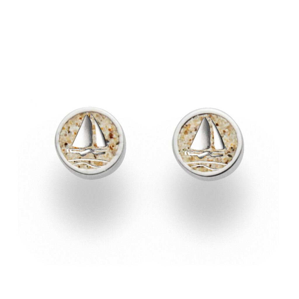 DUR Schmuck Ohrstecker AHOI Strandsand, Silber 925/- rhodiniert. (O5268)