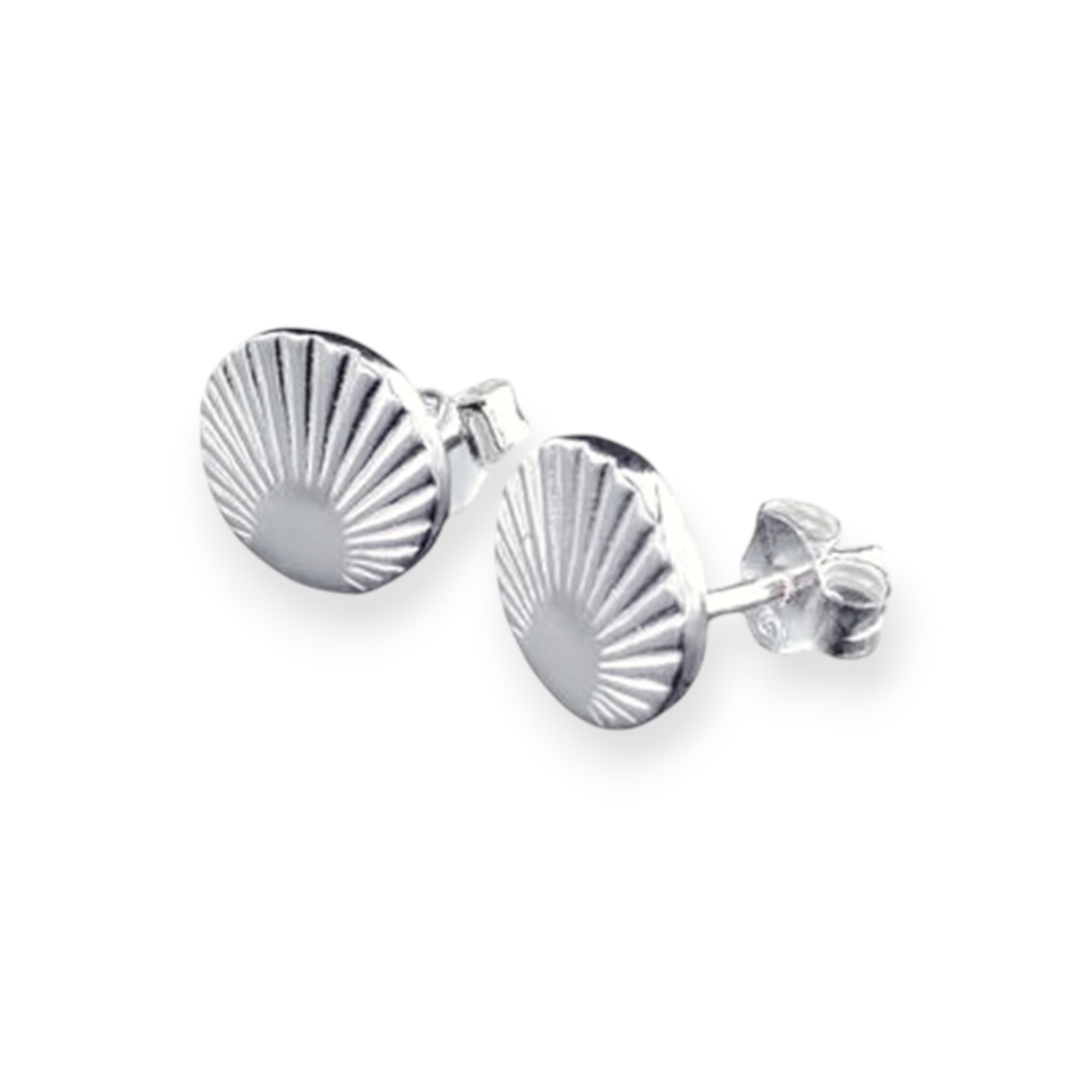 Maritimer Ohrstecker Muschel Silber 925/- 8mm (EP2679) – Bild 1