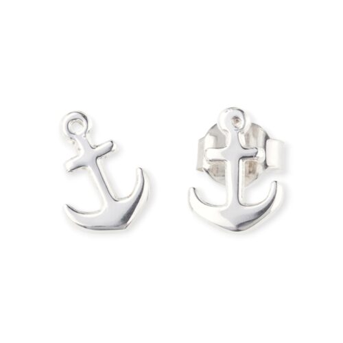 Maritimer zierlicher Ohrstecker Anker Silber 925/- 8mm – EP2619
