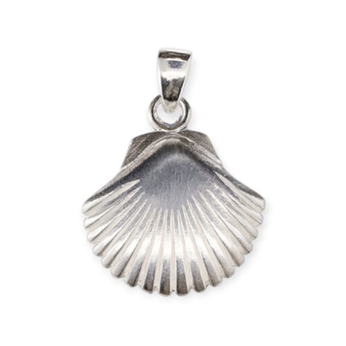 Maritimer zierlicher Anhänger Muschel Silber 925/- 12mm (PP3265)