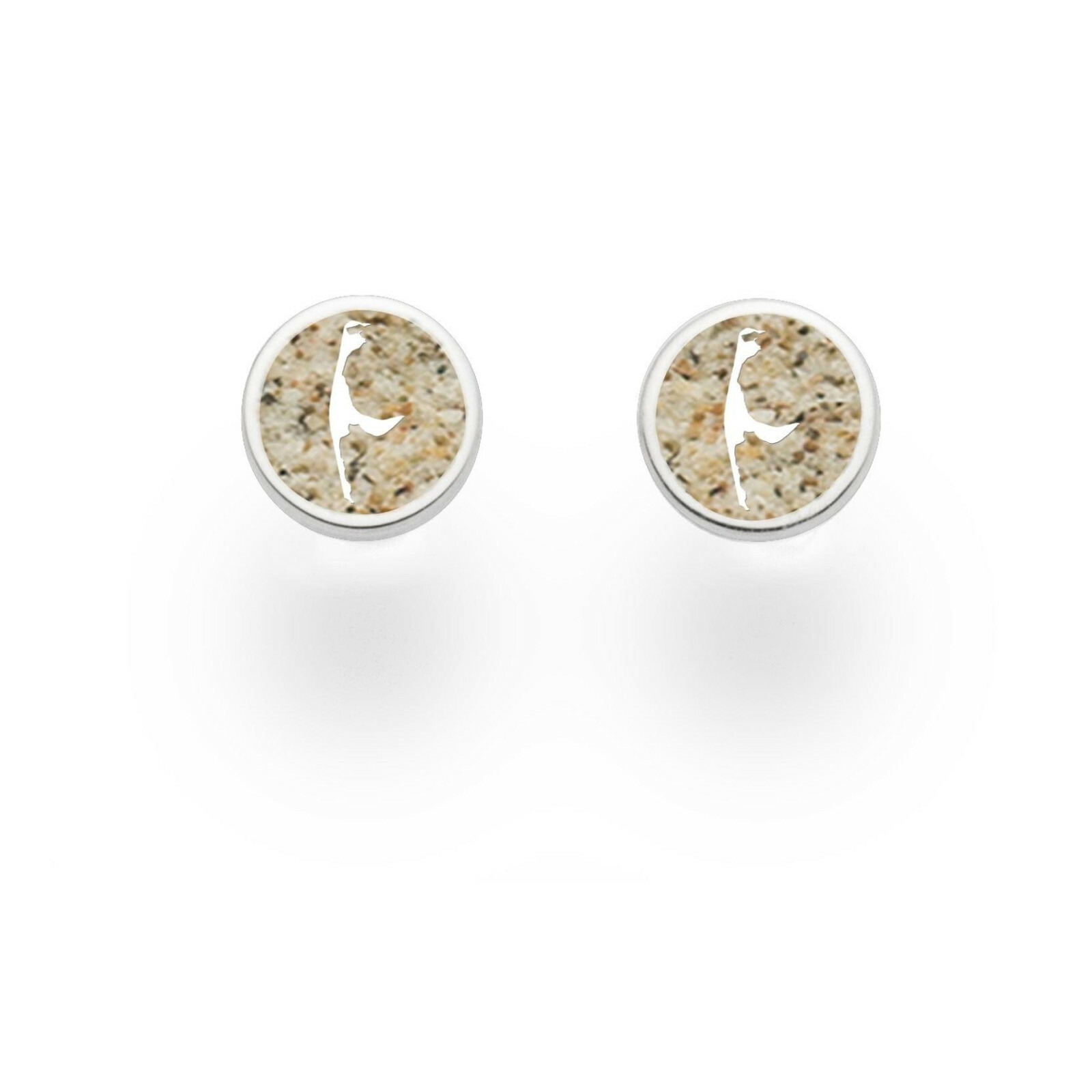 DUR Schmuck Ohrstecker SYLT Strandsand, Silber 925/- rhodiniert (O5032) – Bild 1