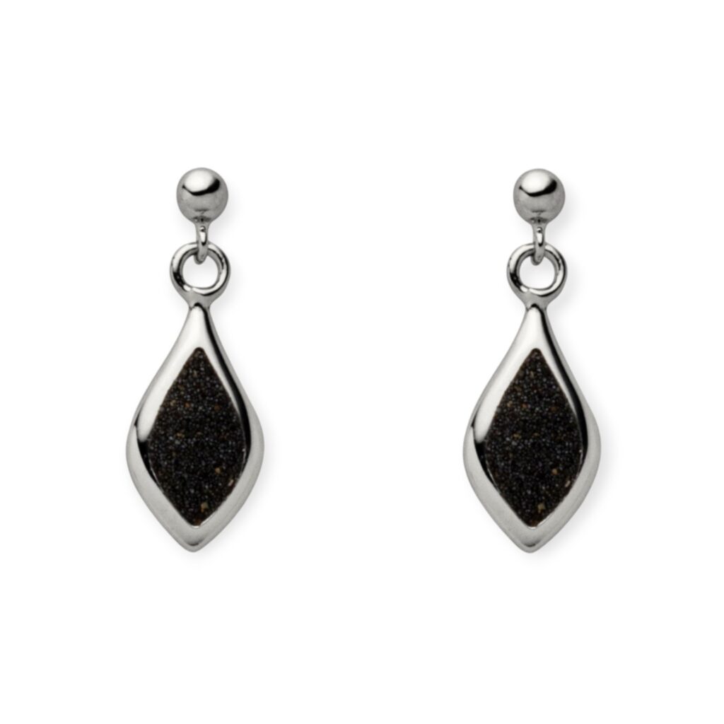 DUR Schmuck Ohrring LUNEA Lavasand, Silber 925/- rhodiniert (O5727)