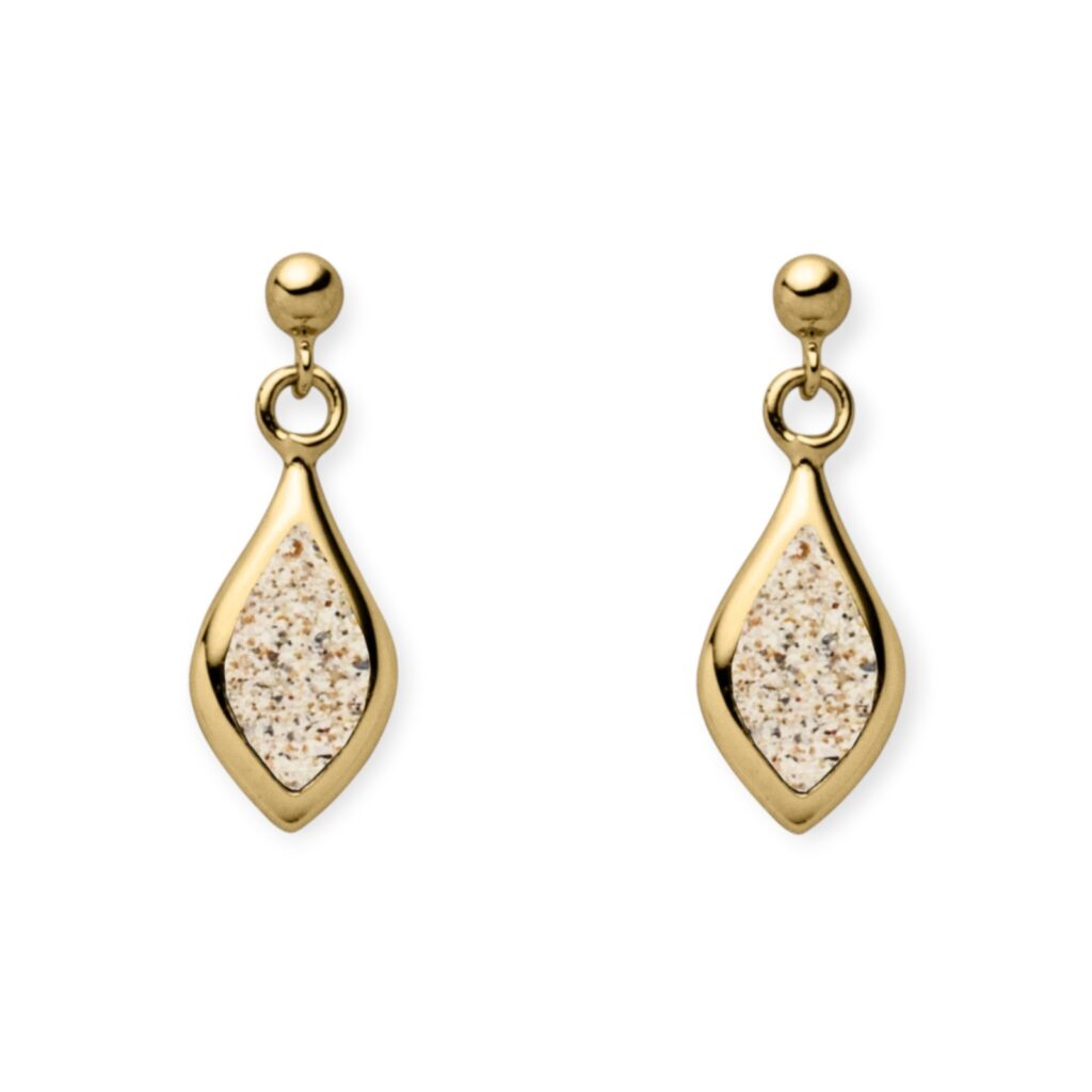 DUR Schmuck Ohrring LUNEA Strandsand, Silber 925/- vergoldet (O5728)