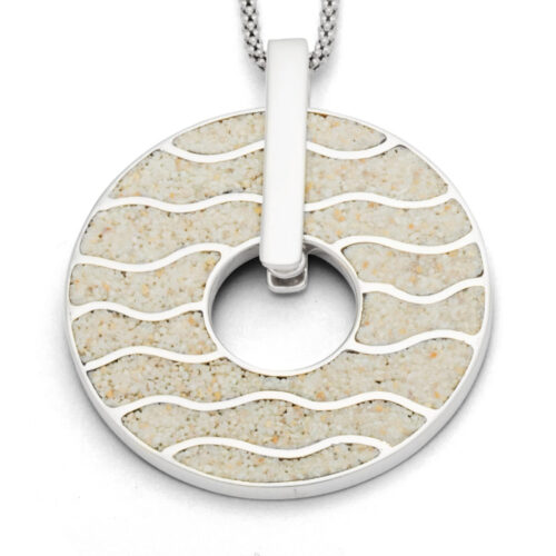 DUR Schmuck Anhänger WELLEN Strandsand, Silber 925/-  rhodiniert (P3284)