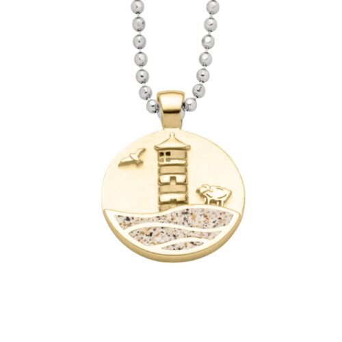 DUR Anhänger Strandwellen PILSUMER LEUCHTTURM Strandsand, Silber 925/-  P4923
