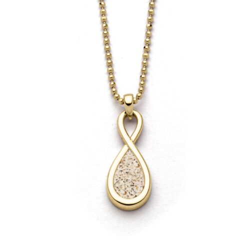 DUR Kette FOREVER II, Strandsand, Silber 925/- vergoldet 45cm (K3059)